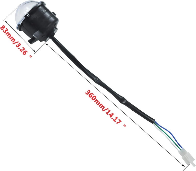 HOLATO 12V LED Headlight Front Head Lamp for 50cc 70cc 90cc 110cc 125cc TaoTao ATA 110D 125D Coolster 3050D 3125R Sunl Baja Roketa Apollo Kazuma Chinese ATV Four Wheeler Quad Parts Heavy Duty 2Pcs - Image 5